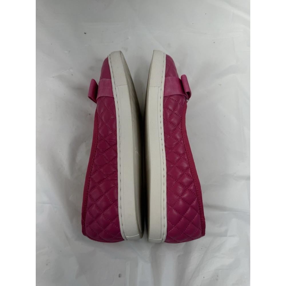 Isaac Mizrahi Live Kaitlyn Quilted Leather Flats Size 8.5 Pink Shoes - Picture 11 of 15
